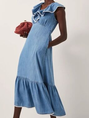 Buy Monsoon Blue Dottie
Sleeveless Ruffle Midi Dress from..